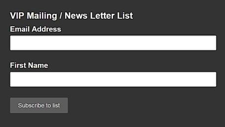 VIP Mailing List Form